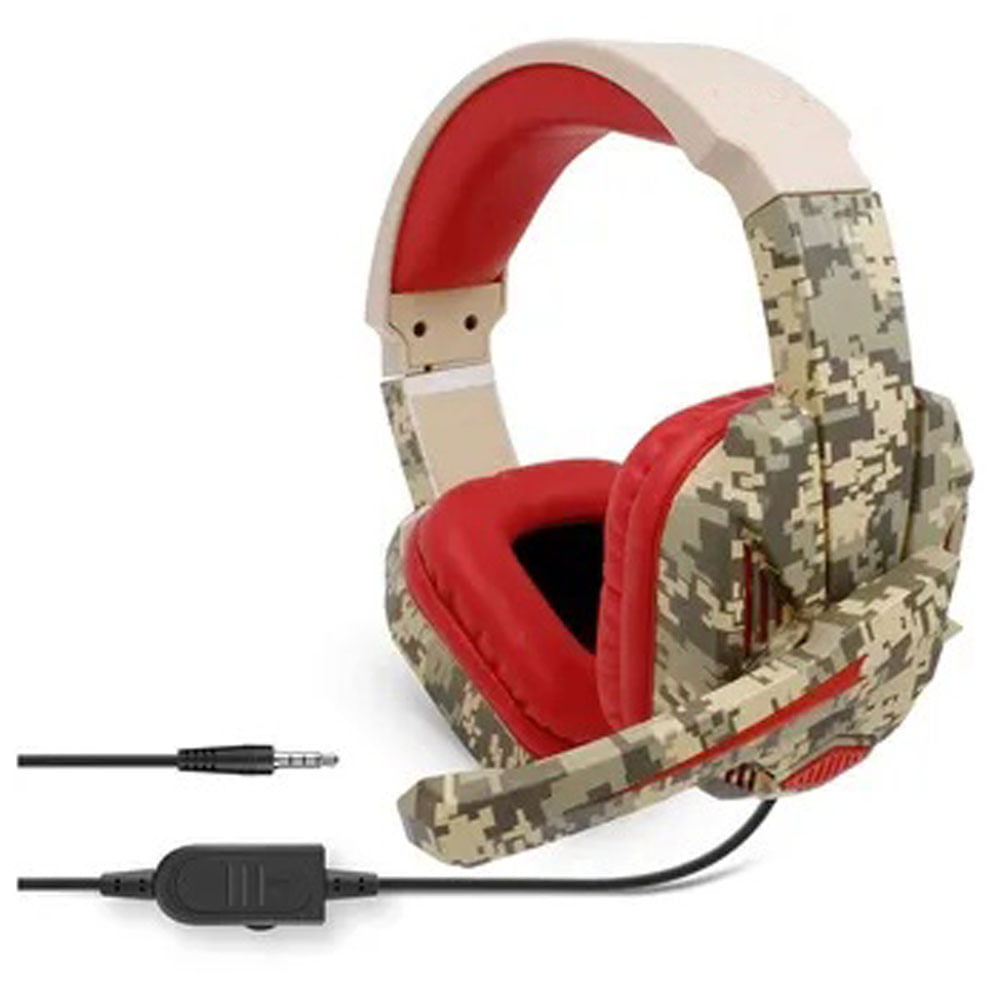 Audifonos Diadema Gamer Microfono Camuflado Juegos Music Sonido