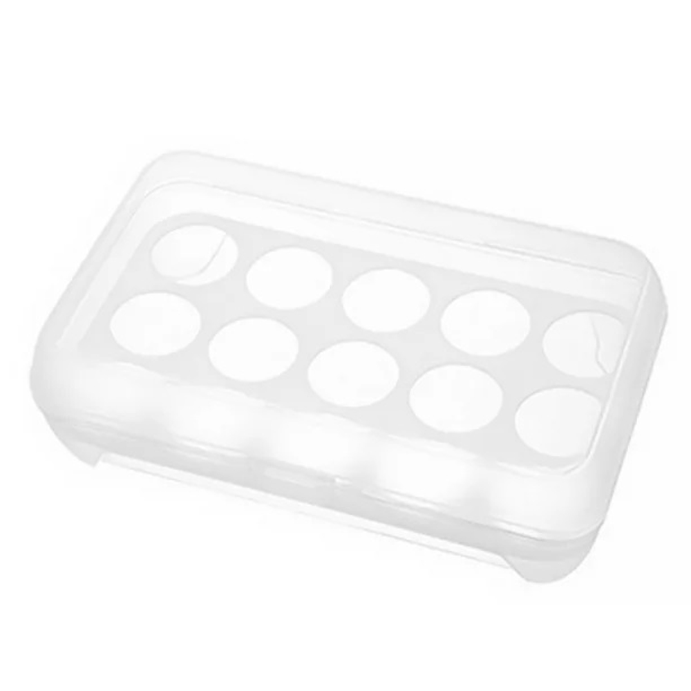 Organizador Huevos x15 Almacenamiento Refrigerador Bandeja Practica Blanco