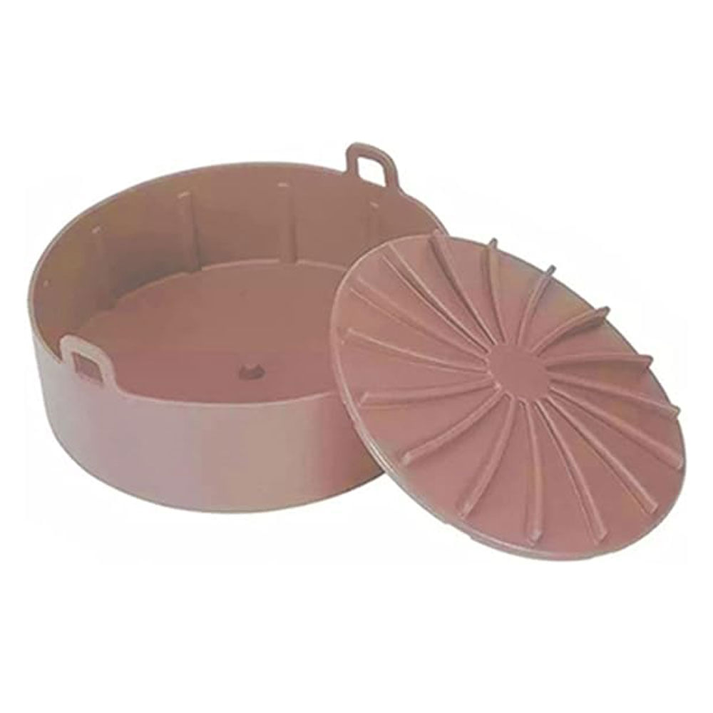Molde Silicona Base Olla Freidora Aire Redonda Reutilizable Cafe