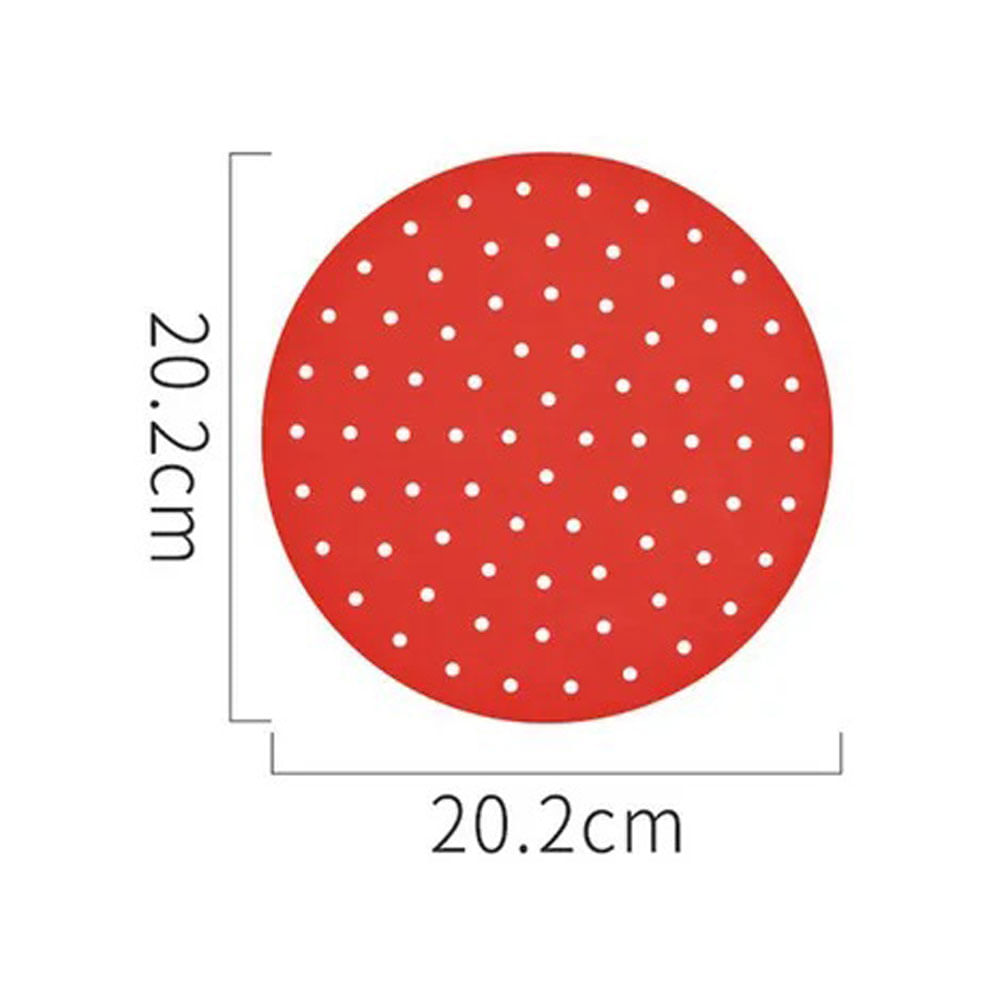 Protector Silicona Antiadherente Freidora Aire 20cm Rojo FK22-75
