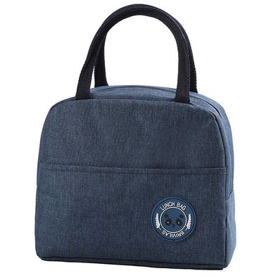 Lonchera Bolsa Termica Imprermeable Cremallera  Portatil Lavable Azul