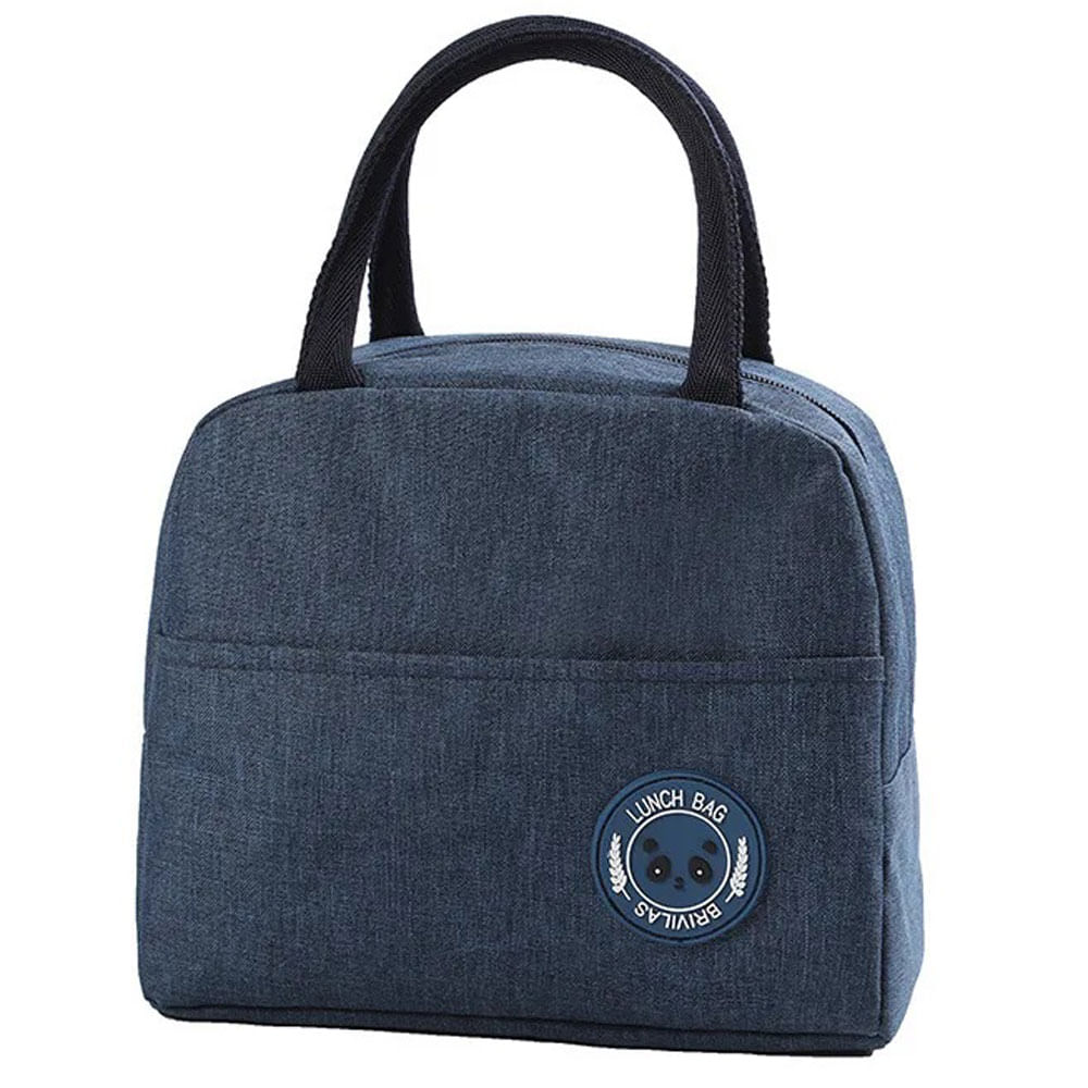 Lonchera Bolsa Termica Imprermeable Cremallera  Portatil Lavable Azul