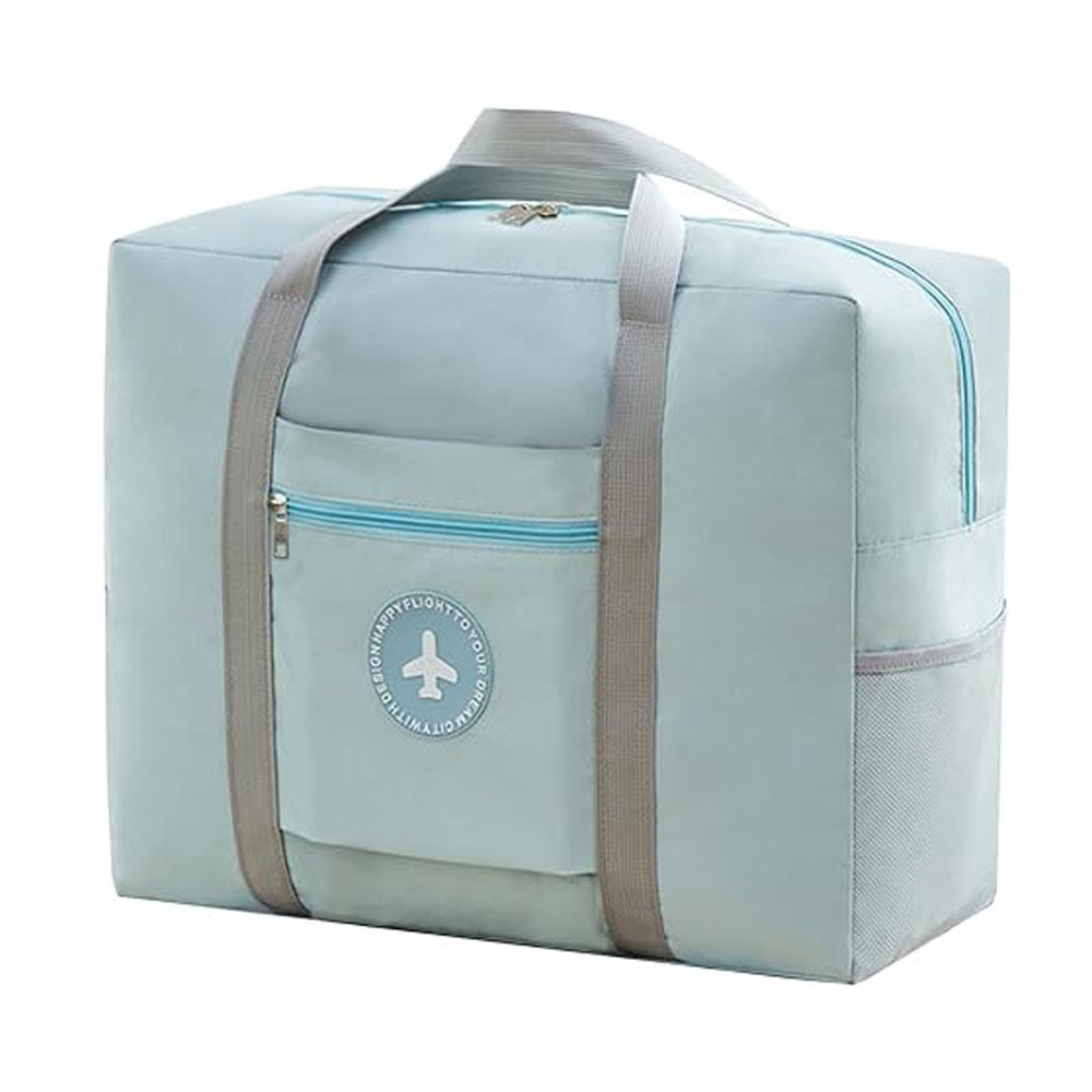 Maleta Viajera Avion Ligera Plegable  Impermeable Personal Azul Claro