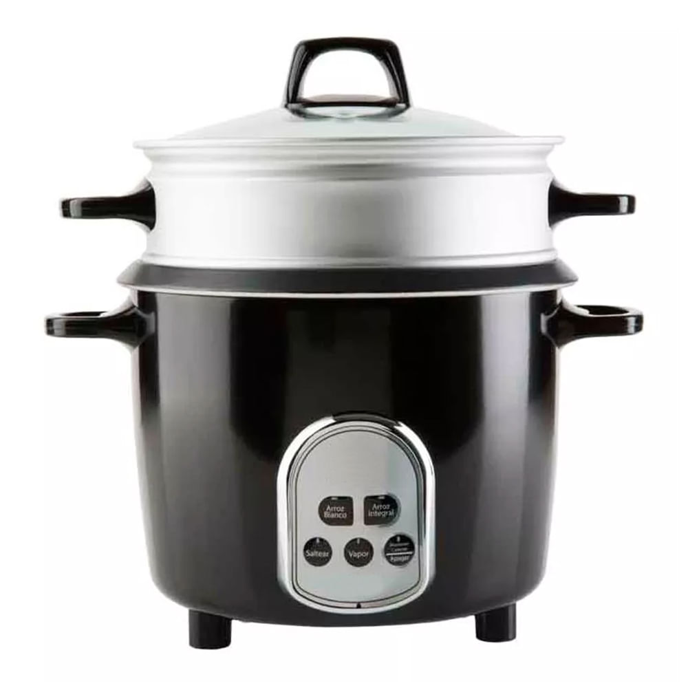 Olla Arrocera 7 Tazas Digital Multifuncional Vapor Antiadherente Negra