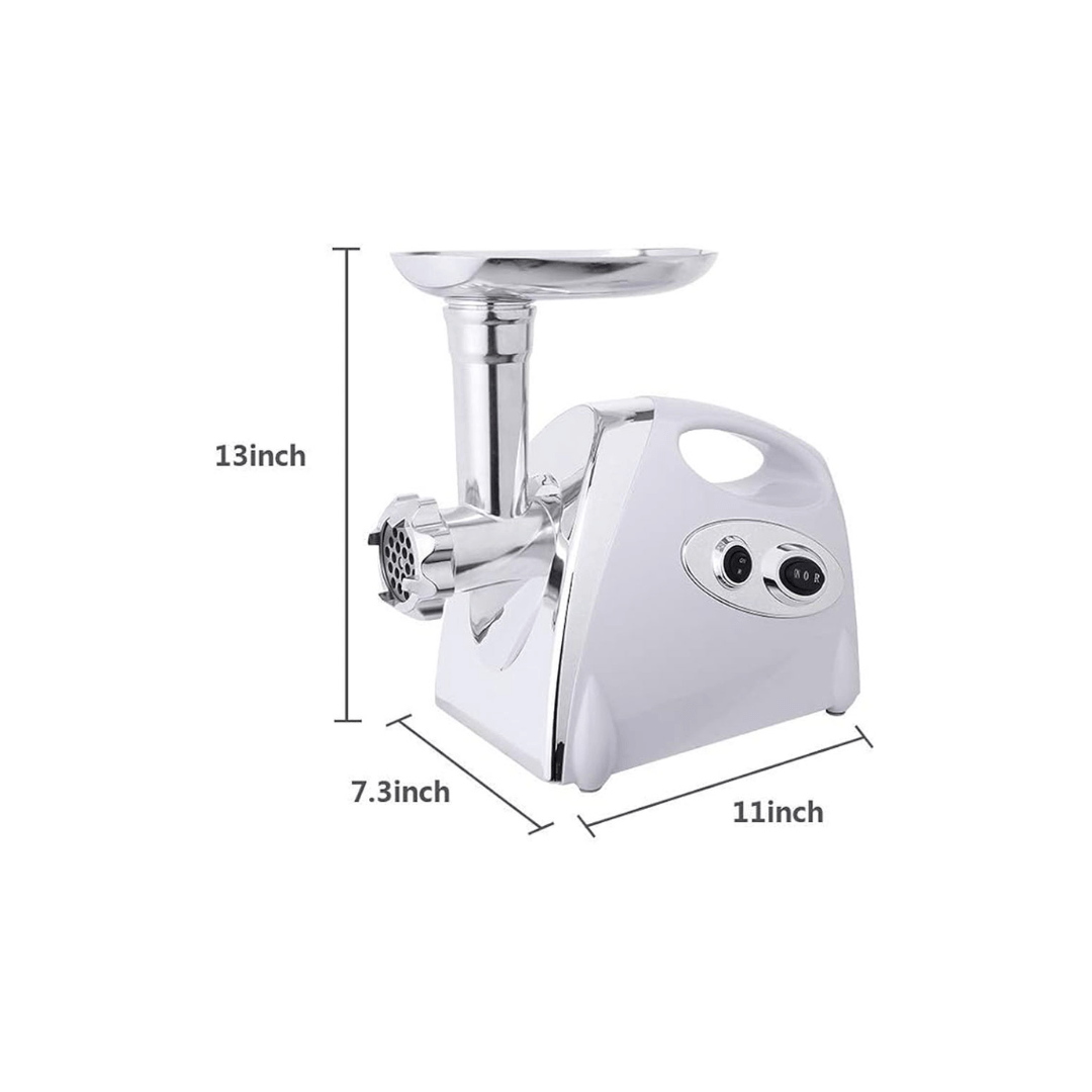 Molino Electrico Carne Discos Corte Motor 1200w Cocina Uso Hogar Blanco