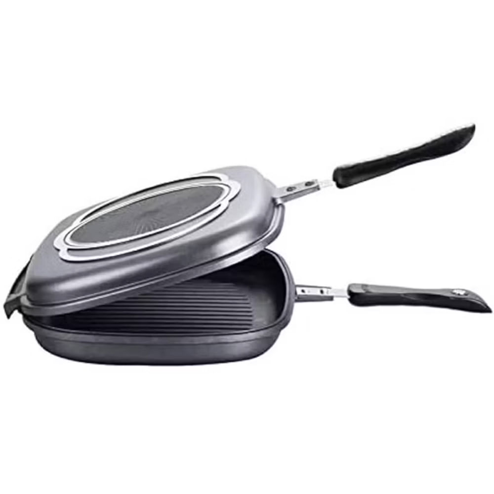 Sarten Doble Parrilla Italiana Antiadherente Original 36 cm