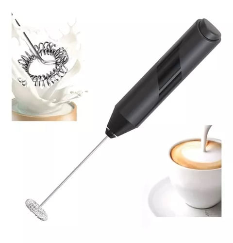 Espumador Batidor Capuchino Eléctrico Portátil Negro