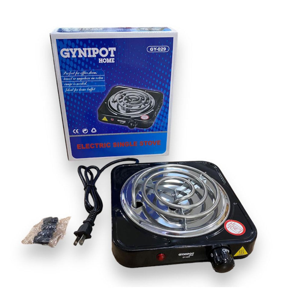 Estufa Eléctrica Parrilla Gynipot 1 puesto GY010 Negro 1000w