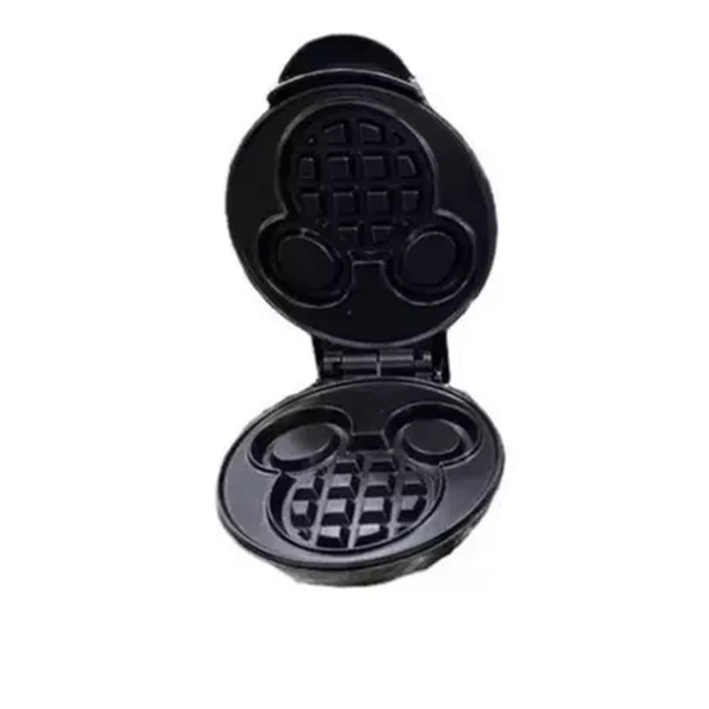 Mini Wafflera Electrica Antiadherente Reposteria Negra Forma Animada