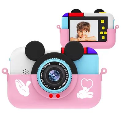 Camara Digital Fotos Niños Juguete Orejas Animadas Rosa