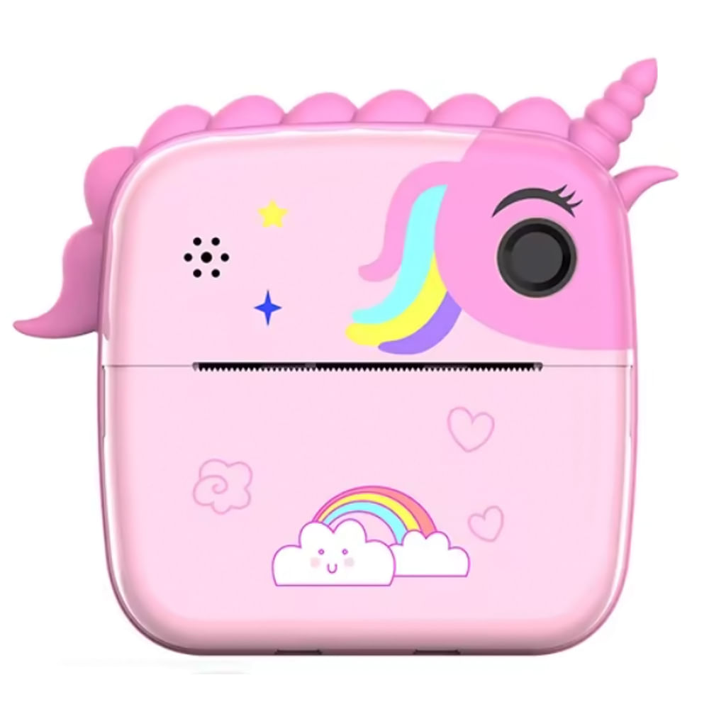 Camara Instantanea Digital HD Impresion Foto Niños Unicornio