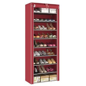 Zapatero Tela Rojo Wine Red Organizador Zapatos 9 Niveles Desarmable