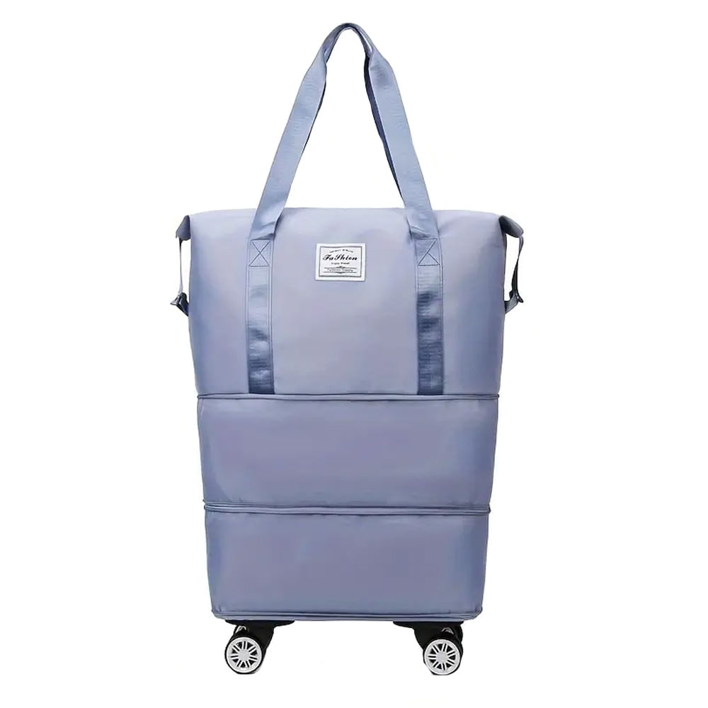 Maleta Plegable Morral Equipaje Ruedas Viaje Versatil Azul MT203