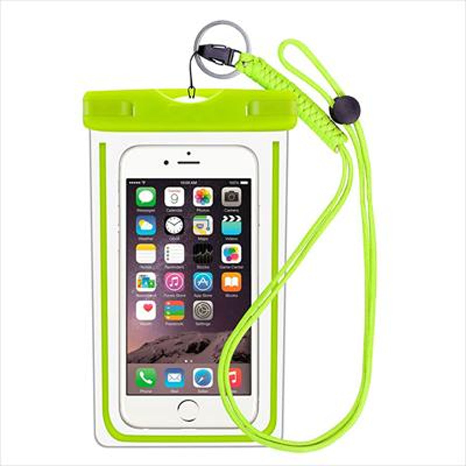 Estuche Funda Celular Impermeable VerdeContra Agua Sencilla Forro