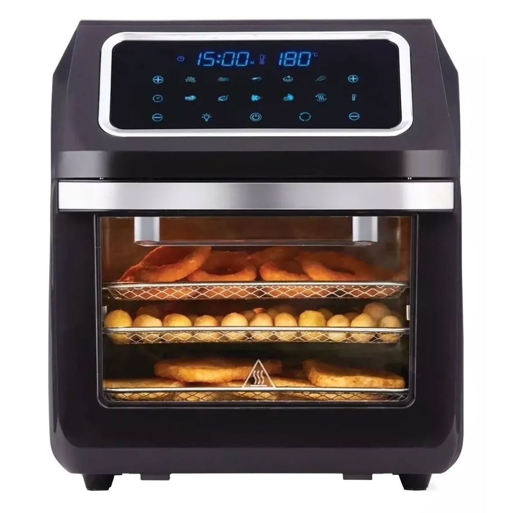 Horno Aire Sin Aceite 1700W Control Tactil 12L Freidora Antiadherente