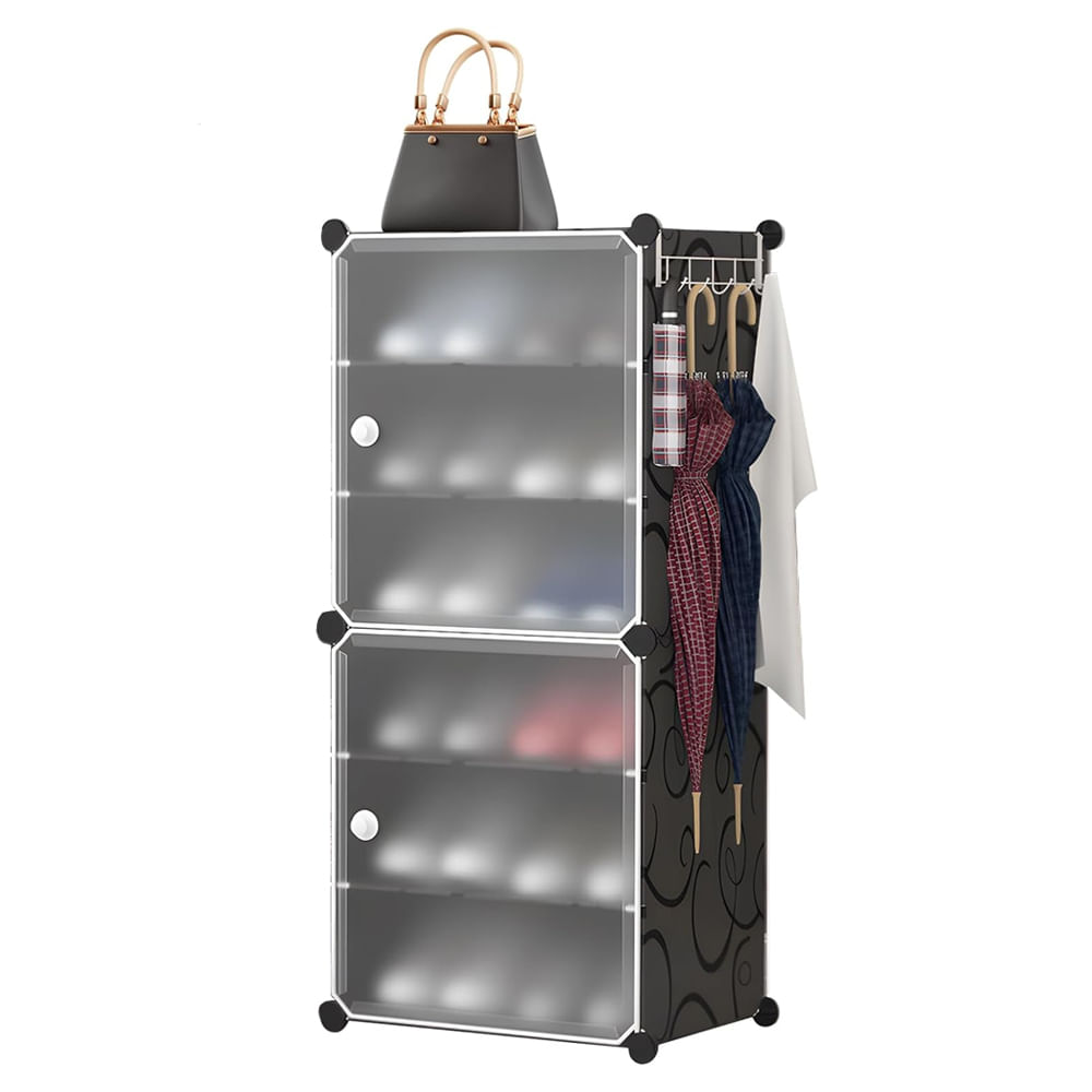 Organizador Armario Zapatos Plasticos 2 Niveles 3 Divisiones Apilable Ng