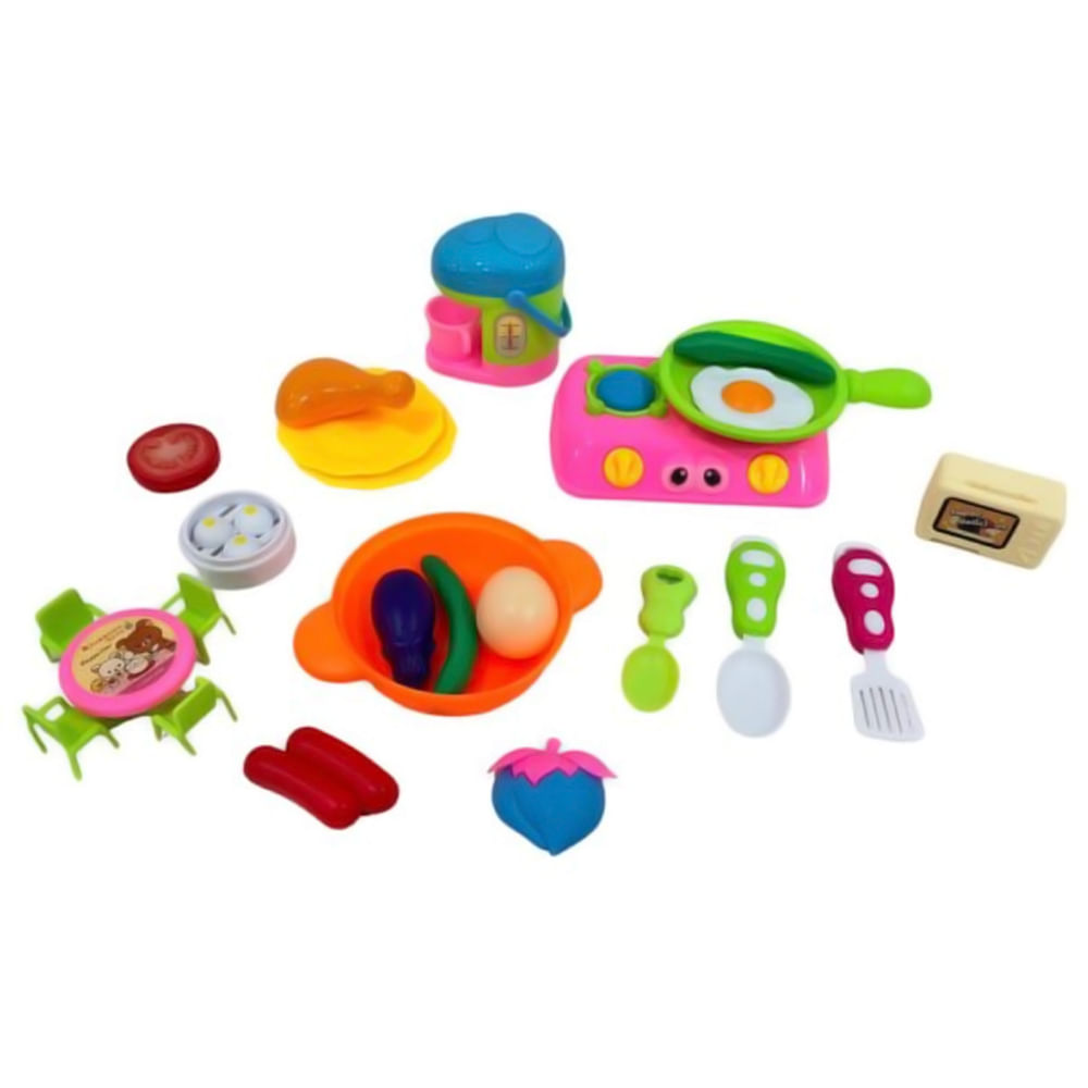 Bolsa Set Cocina Juguete Comedor Estufa Horno Utensilios Alimentos