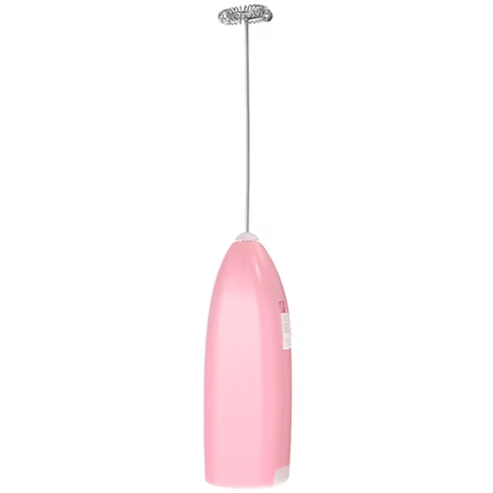 Batidora Bebidas Electrico Espumador Mezclador Pilas Portatil Rosado