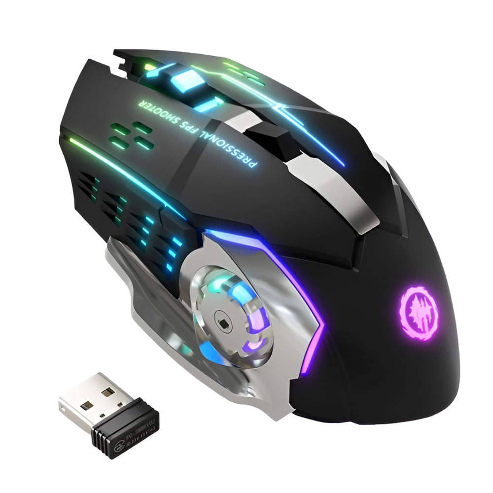 Mouse Gamer Computadora Bluetooth Inalambrico Recargable RGB