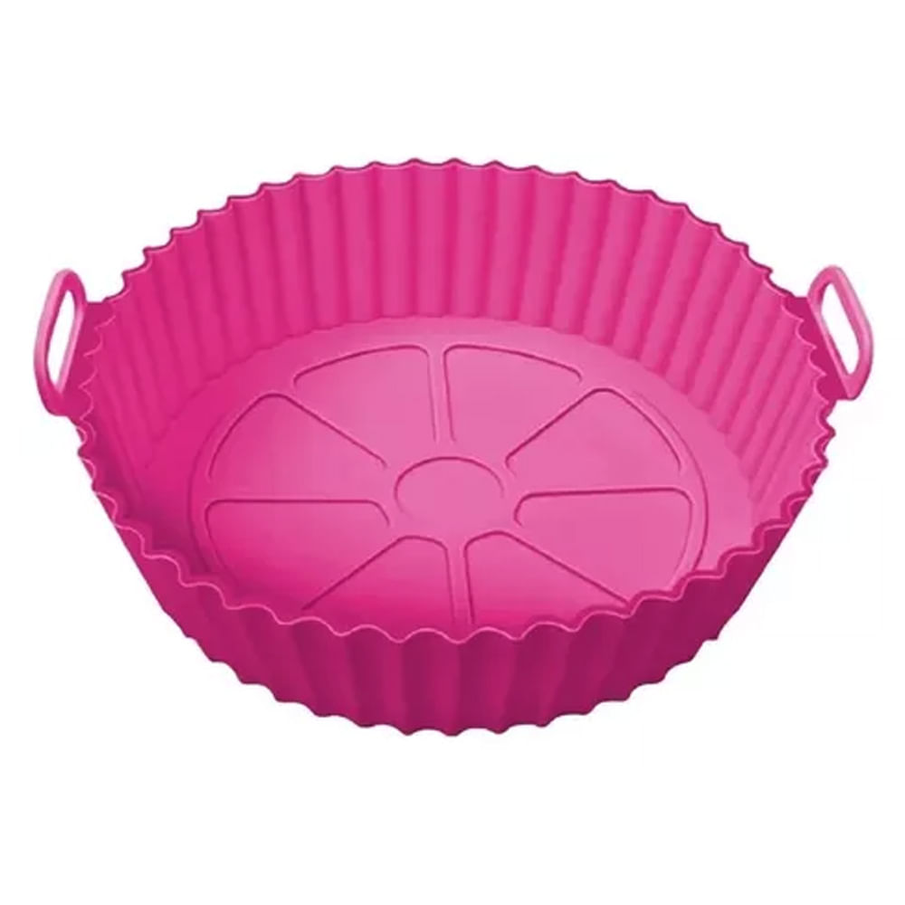 Molde Silicona Olla Freidora Air Fryer Reutilizable Freidora Aire Rosa