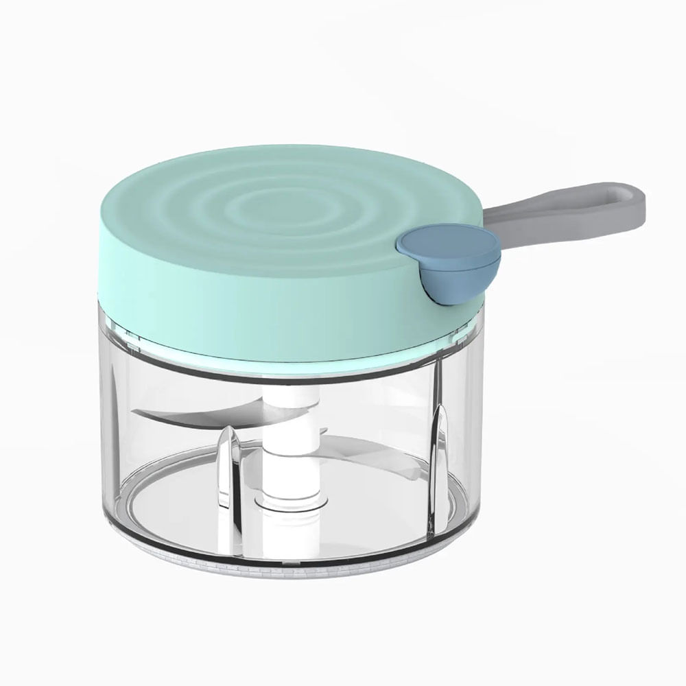 Mini Picatodo Manual Azul Cortador Verduras Picador Manual Cocina