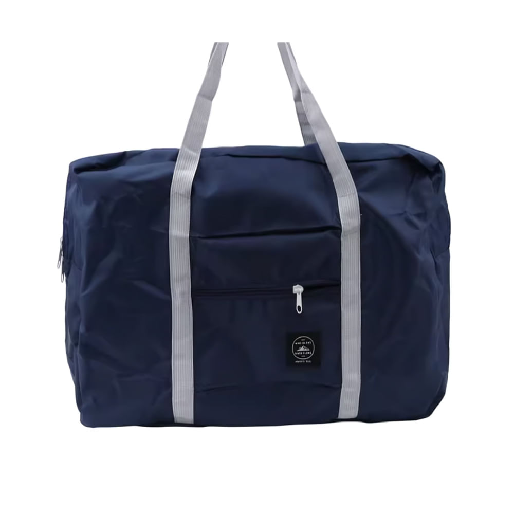 Bolsa Almacenamiento Viaje Gran Capacidad Plegable Ligera Portatil Azul Oscuro