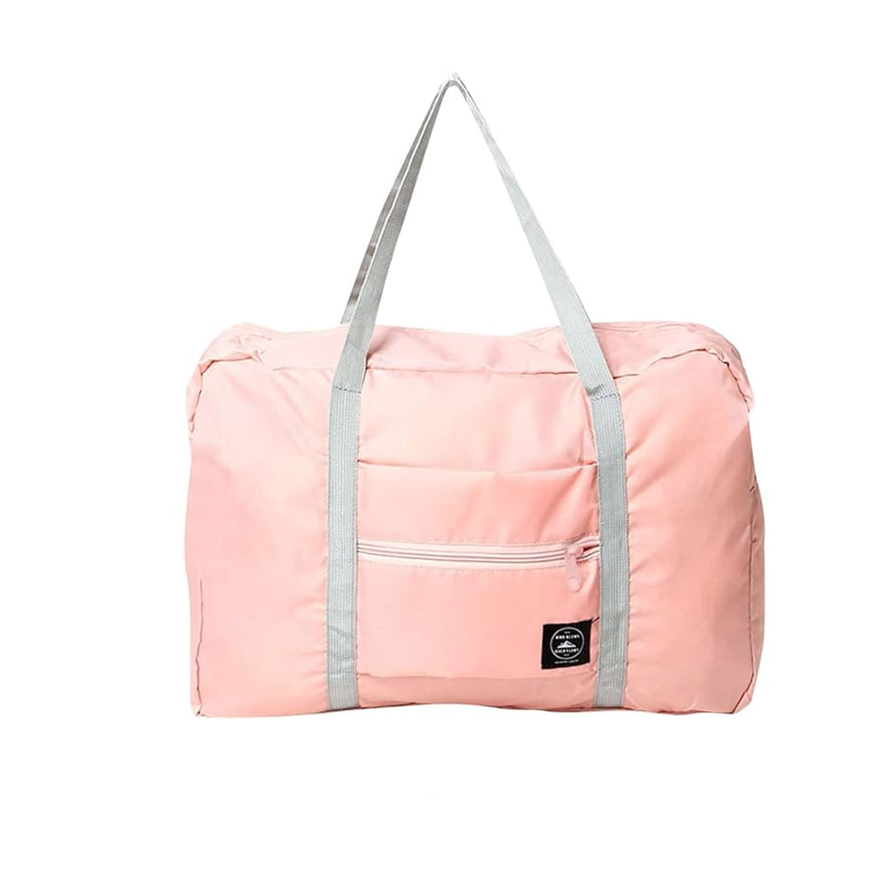 Bolsa Almacenamiento Viaje Gran Capacidad Plegable Ligera Portatil Salmon
