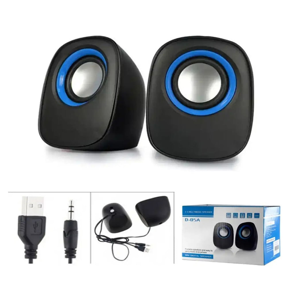 Parlante Pc Altavoz Estereo Usb Conector Auricular Reproductor Musica