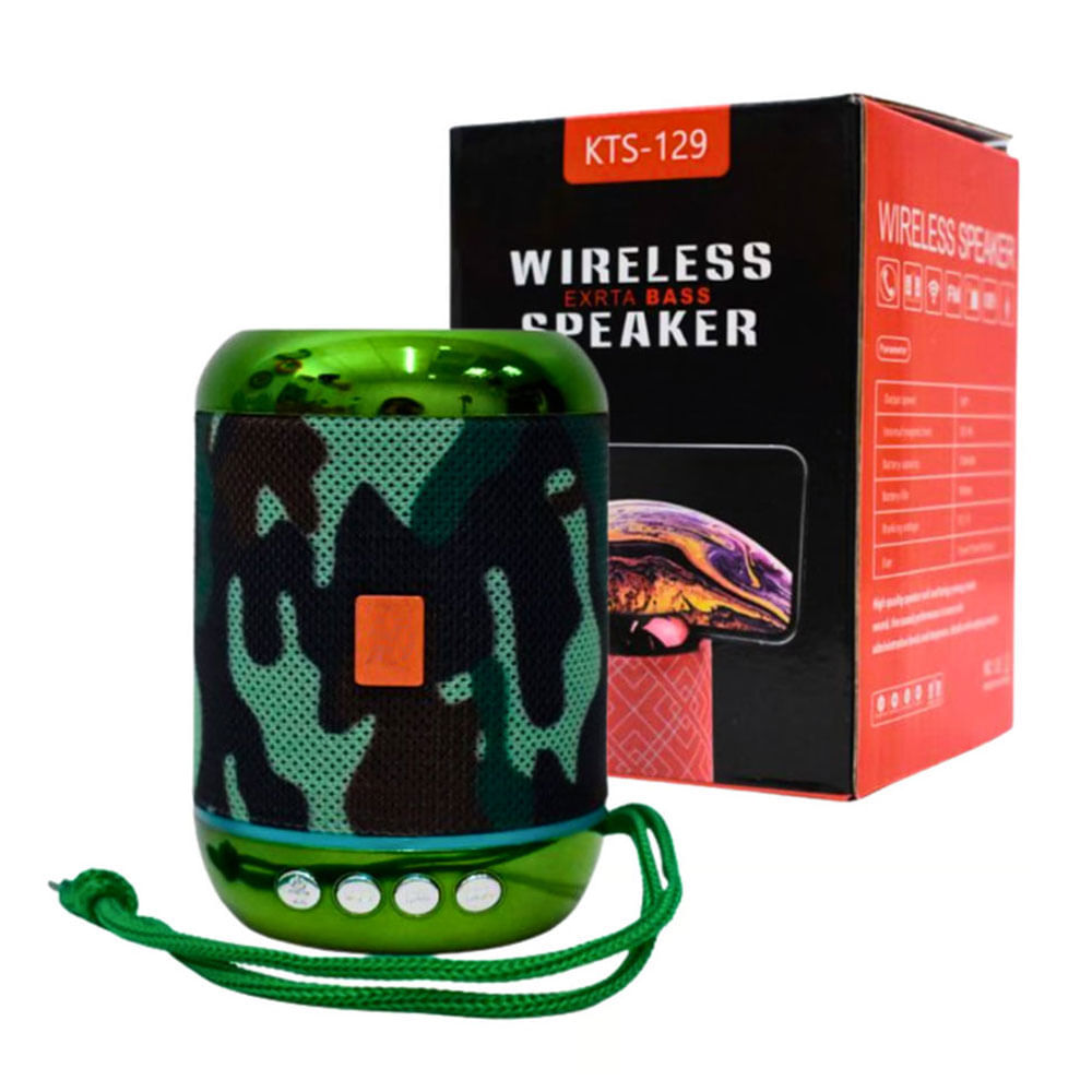 Mini Parlante Bluetooth Inalambrico Militar Bocina USB SD FM 5w