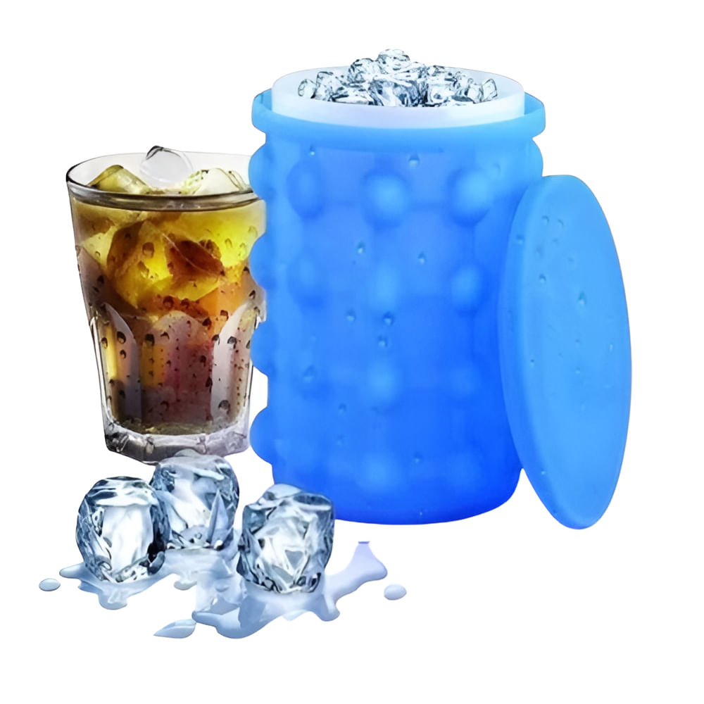 Molde Silicona Cubos Hielo Cubeta Portatil Facil Desmoldar