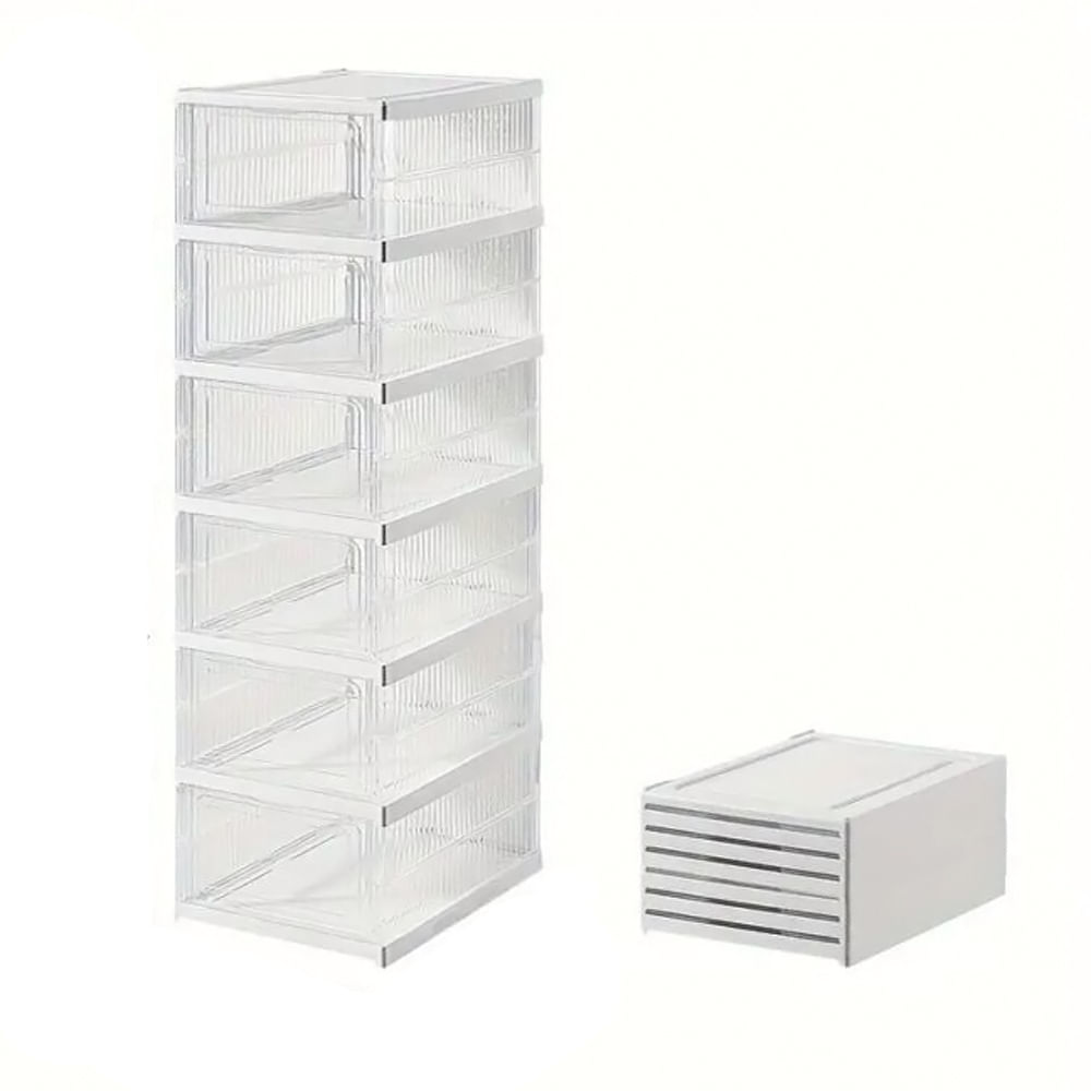 Zapatero Organizador Cajas Plegable 6 Niveles Transpirable Apilable