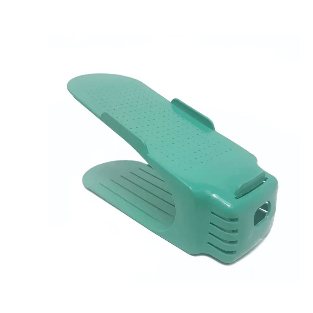 Organizador Zapatos Plastico Ajustable Ahorro Espacio Closet Verde