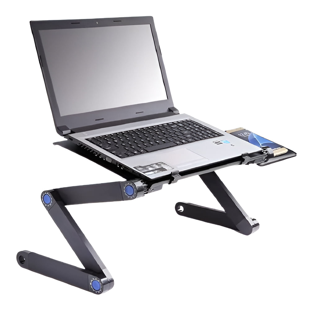 Base Laptop Altura Ajustable 2 Refrigeradores Ligera Compacta Plegable