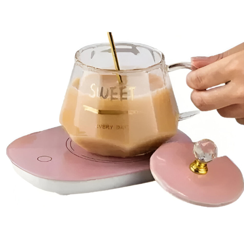 Tetera Jarra Calentadora de Vidrio con Cuchara Cafe Aromatica YZC-100