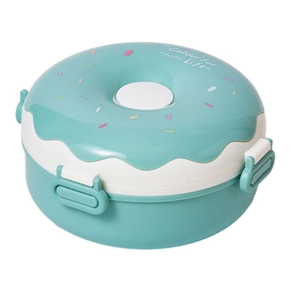 Lonchera Porta Comida Termico Versatil 3 Compartimientos Dona Verde