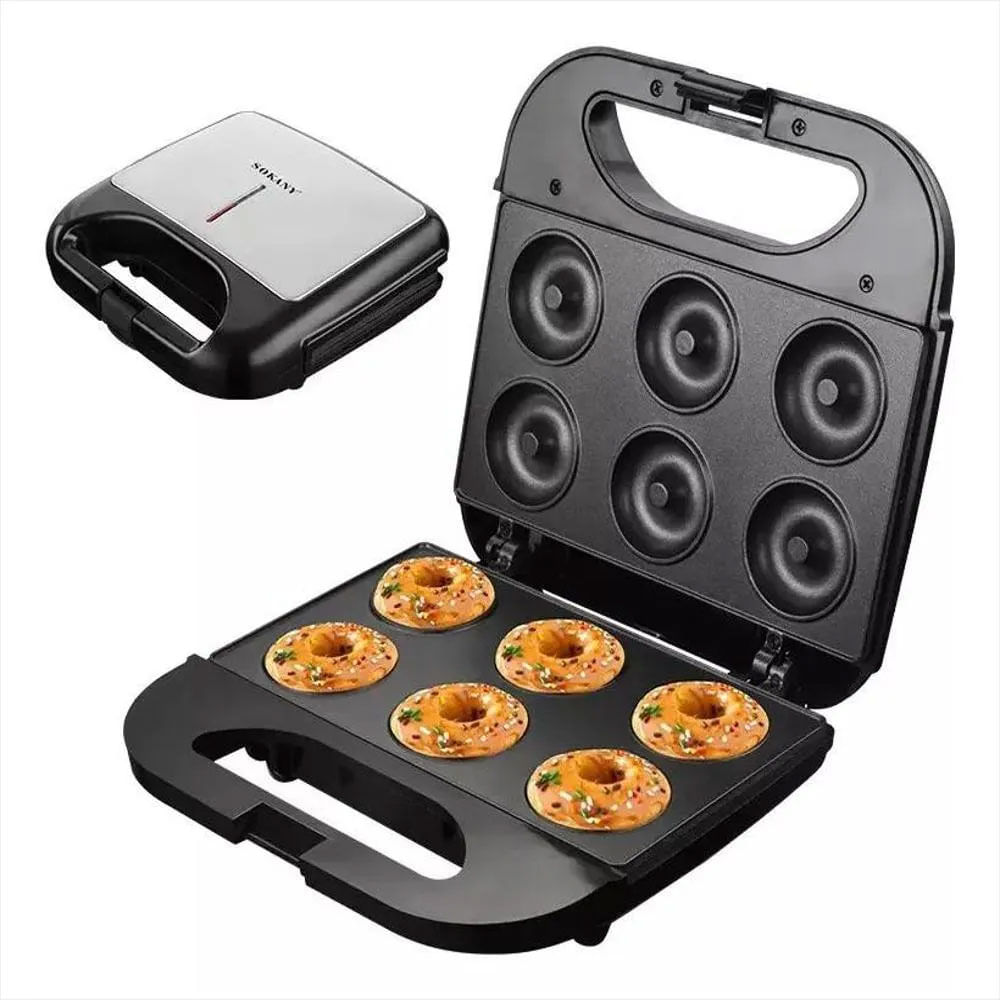 Maquina Donas 6 Puestos 1000w Antiadherente Agarre Cocina