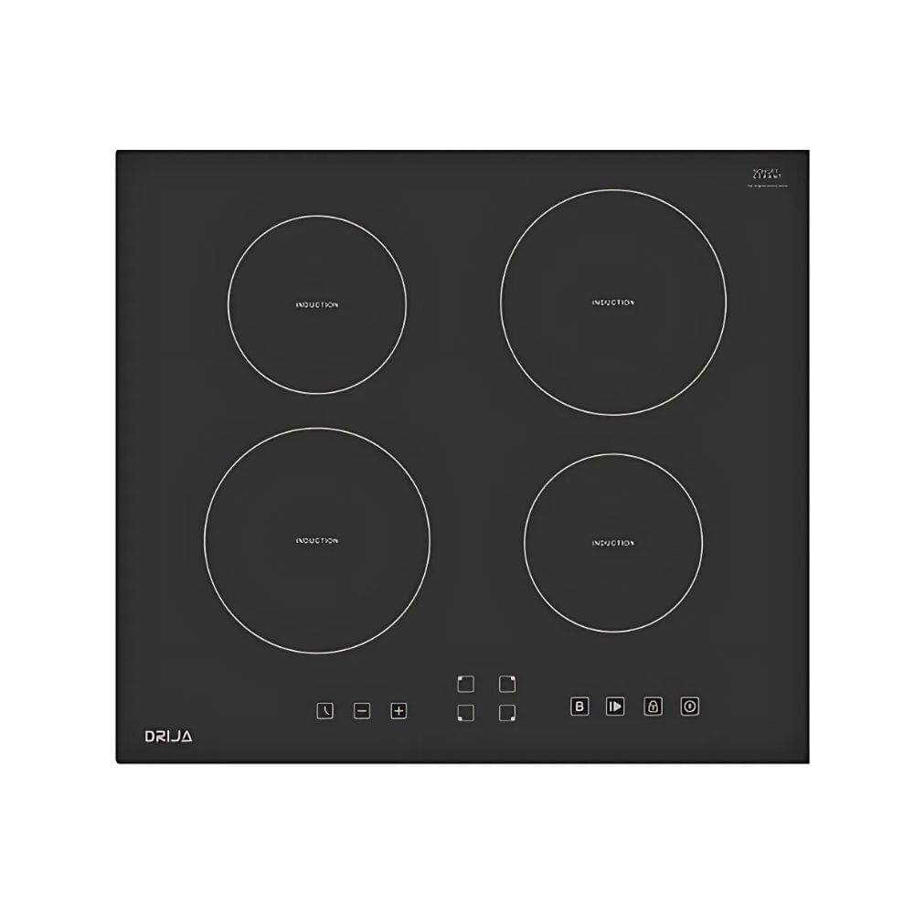 Estufa Induccion Cuatro Puestos Superficie Vidrio Templado Cocina