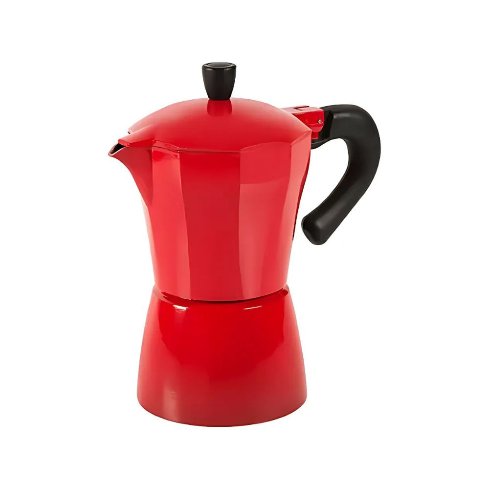 Cafetera Aluminio Italiano Moka Asa Termica Preparar Cafe Roja