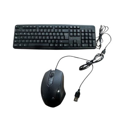 Combo Teclado Gamer Usb Con Mouse Luz Rgb Economico Juegos Pc