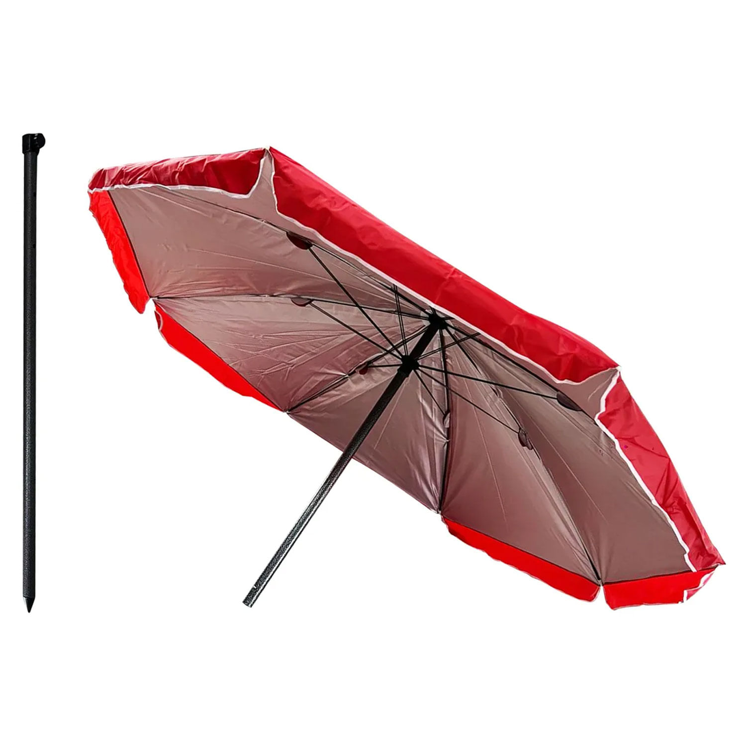 Parasol Doble Tela 3 Mts Doble Varilla Proteccion Impermeable Exteriores