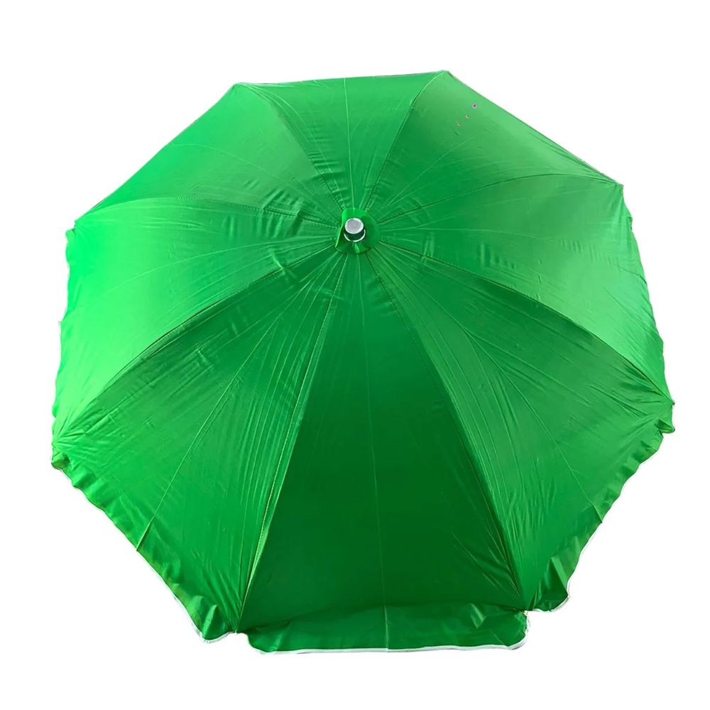 Parasol 220cm Doble Tela Varilla Metalica Filtro Solar Verde
