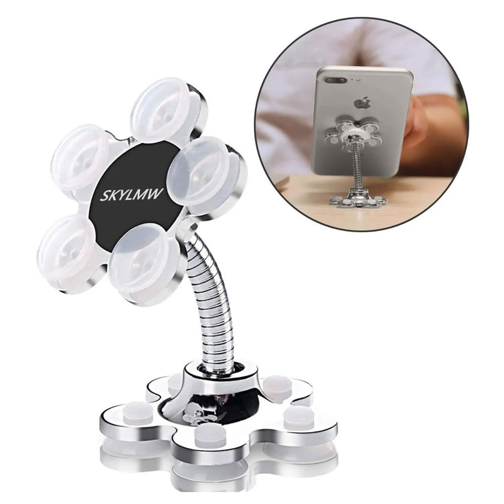 Holder Soporte Celular Ventosa Flexible Escritorio Oficina Portatil