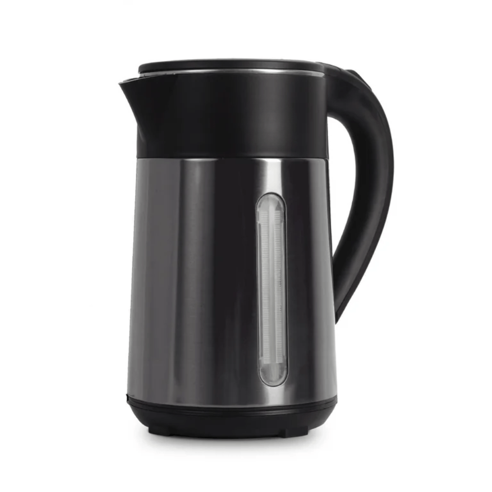Cafetera Electrica Hervidor 1.2 Litros Acero Inoxidable Negro