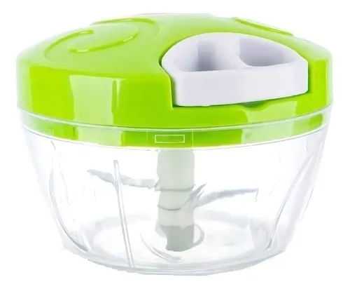 Picadora Manual Alimentos Picatodo Acero Duradero Tapa Verde