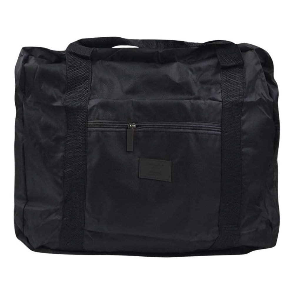 Bolsa Plegable Nylon Impermeable Viaje Equipaje Mano Gran Capacidad Negro