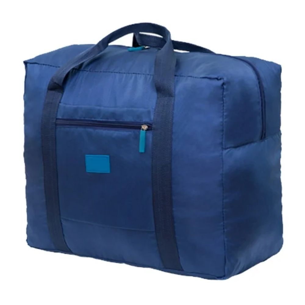 Bolsa Plegable Nylon Impermeable Viaje Equipaje Mano Gran Capacidad Azul