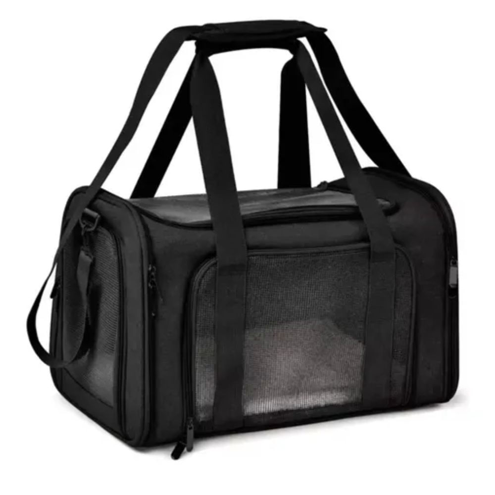 Bolso Transportador Mascotas Perro Gato Grande Suave Portatil