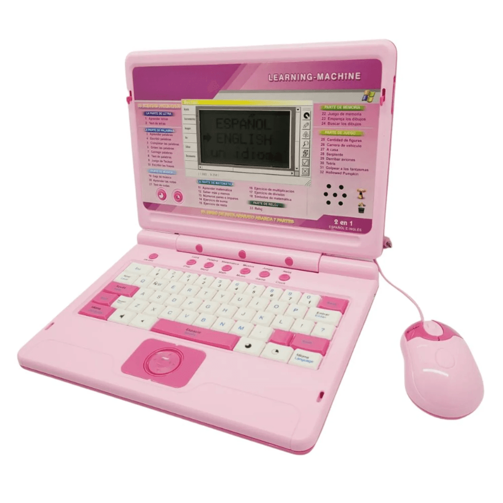 Laptop Juguete Educativa Bilingüe Español Ingles Funciones Interactivas Aprendizaje