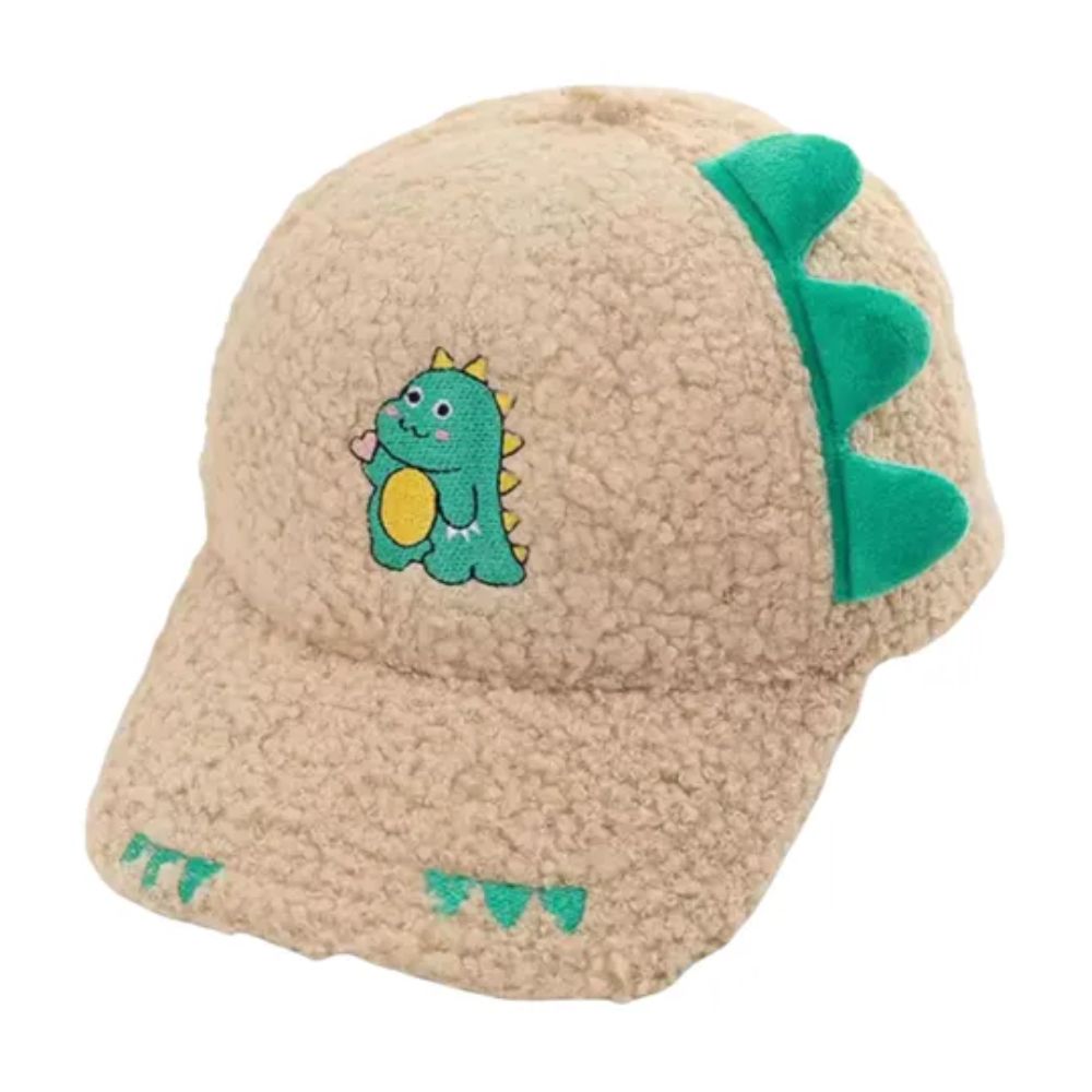 Gorra Infantil Dinosaurio Peluche Ajustable Unisex Niños Suave