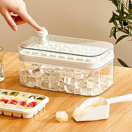 Molde Cubitos Hielo Silicona Refrigerador Blanco